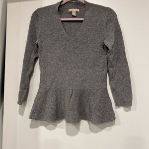 Banana Republic Heather Gray Knit Sweater